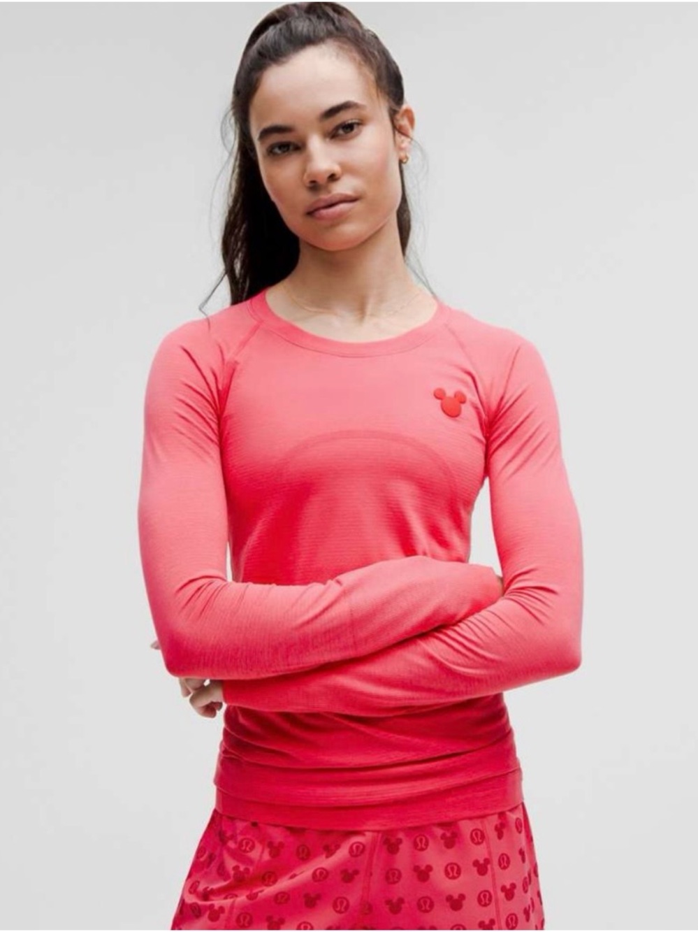 Disney x lululemon Swiftly Tech Long-Sleeve Shirt 2.0 Hip Length Pink Size 6
